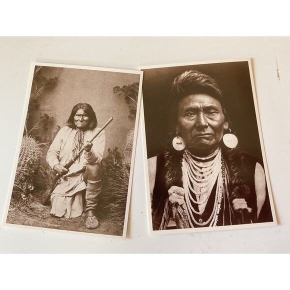 1991 & 1992 AZUSA Postcards Chief Joseph & Geronimo - Picture 5 of 9